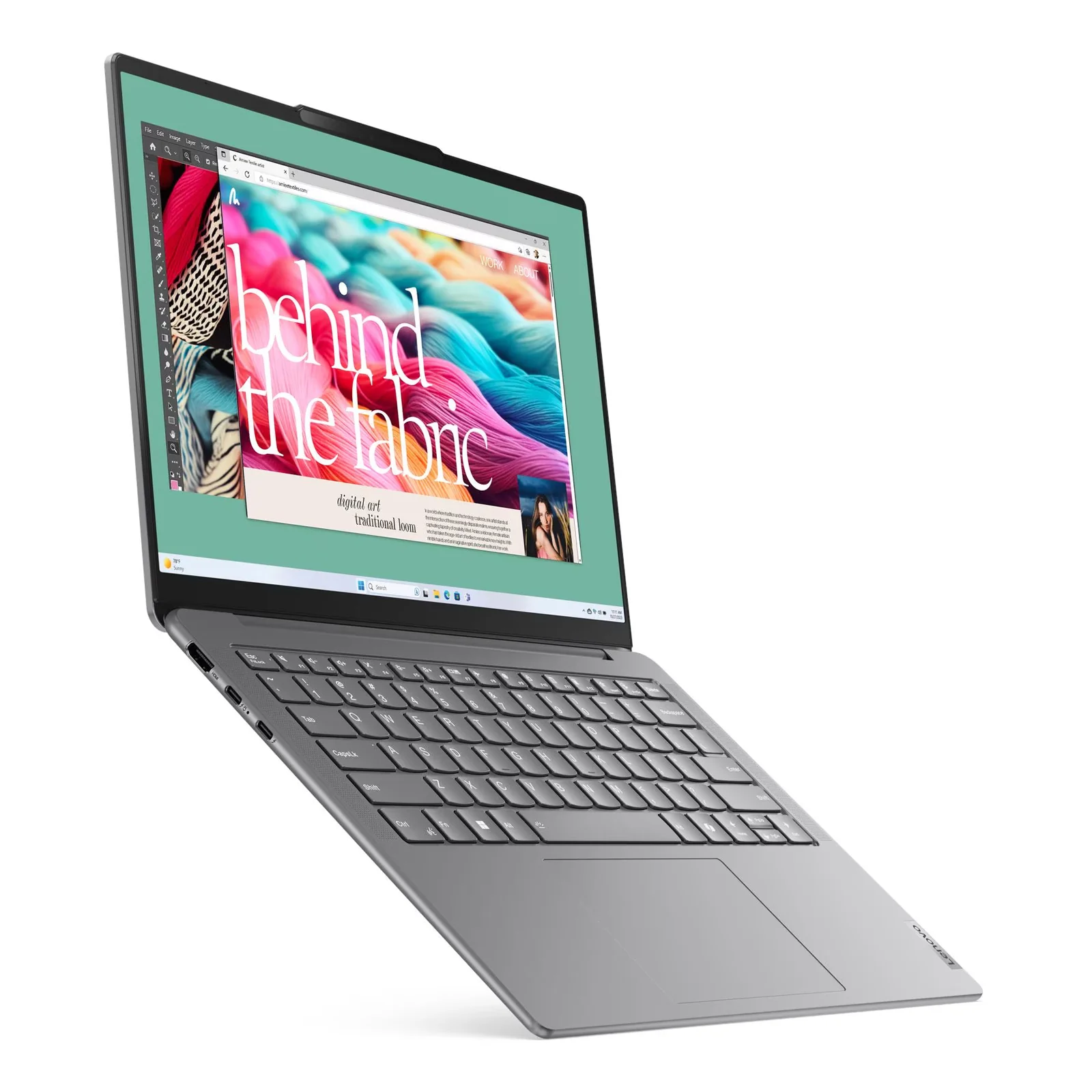 Yoga Slim 7 14" WUXGA OLED Laptop U7-155H 32GB 1TB W11H Grey (Refurbished) - Image 3