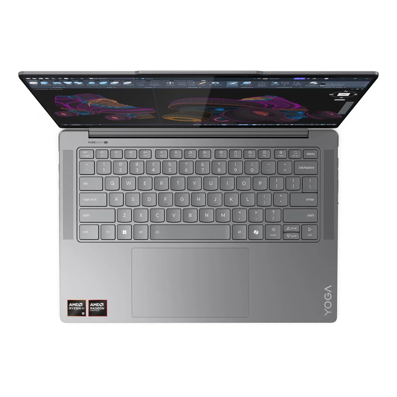 Yoga Pro 7 Copilot+ PC 14.5" 2.8K OLED Laptop Ryzen AI 9 32GB 1TB W11H Grey (Refurbished) - Image 4